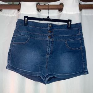 Tinseltown high waisted denim shorts